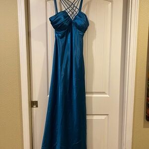 Green Formal Evening Gown by Ignite by Carol Lin, Size 12